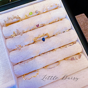 Little 百搭职业轻熟女超细指环戒指 Daisy温柔日系极细叠戴时髦