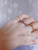 Little Daisy猪鼻子简约高级气质指环 韩系少女纯欲精致尾戒戒指