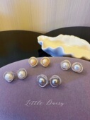 轻熟女淡水珍珠 Little Daisy经典 大方锆石气质立体珍珠银针耳钉