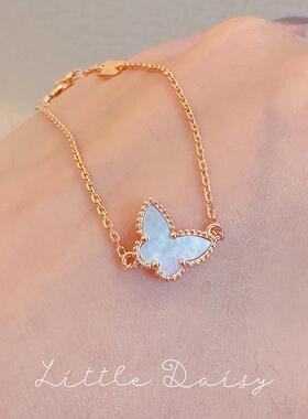 法国红色四叶草单花手链