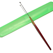 点道手工采耳工具家用技师勺头偏薄锐利木柄不锈钢圆勺水滴刮勺