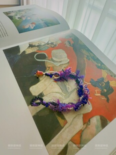 手作孤品白皮立现石里生花原创设计进口捷克琉璃珠高颜值编绳手链