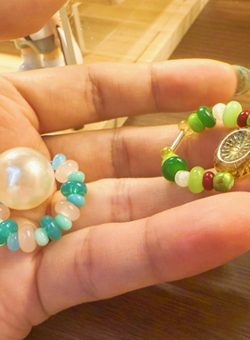 上两个小福利 神经原创手工DIY复古vintage串珠戒指孤品弹力款new