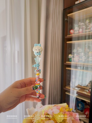 孤品仅1手绘爱丽丝Kitty梦游仙境丑鱼嘎嘎奶油珠JC蛋糕触控圆珠笔