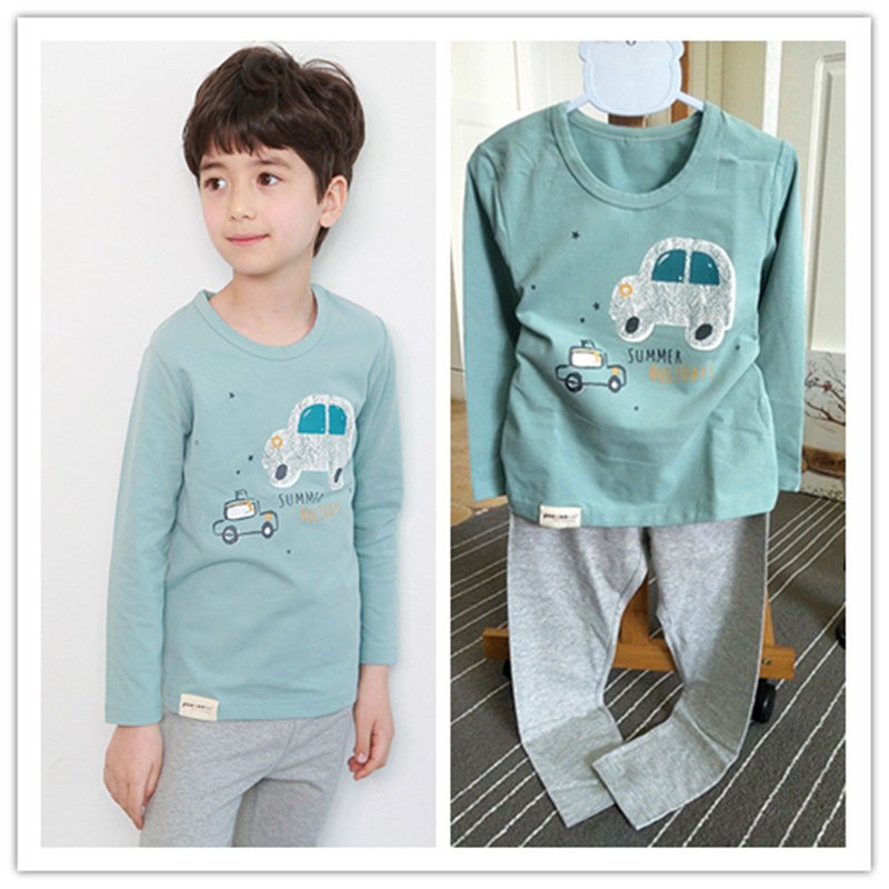 童装小番薯儿童内衣套装17秋冬新款时尚男童家居服睡衣秋衣秋裤