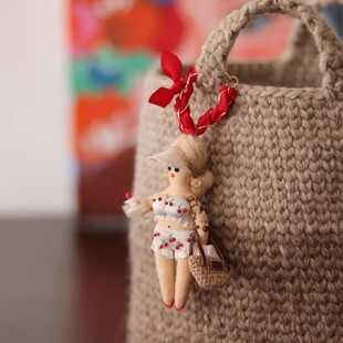 ins韩版 手工娃娃布艺挂件饰玩偶挂饰包挂件 度假风礼物比基尼泳装