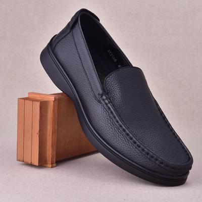 一脚蹬四季透气皮鞋软皮软底休闲