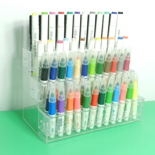 亚克力桌面带孔记号笔展示架