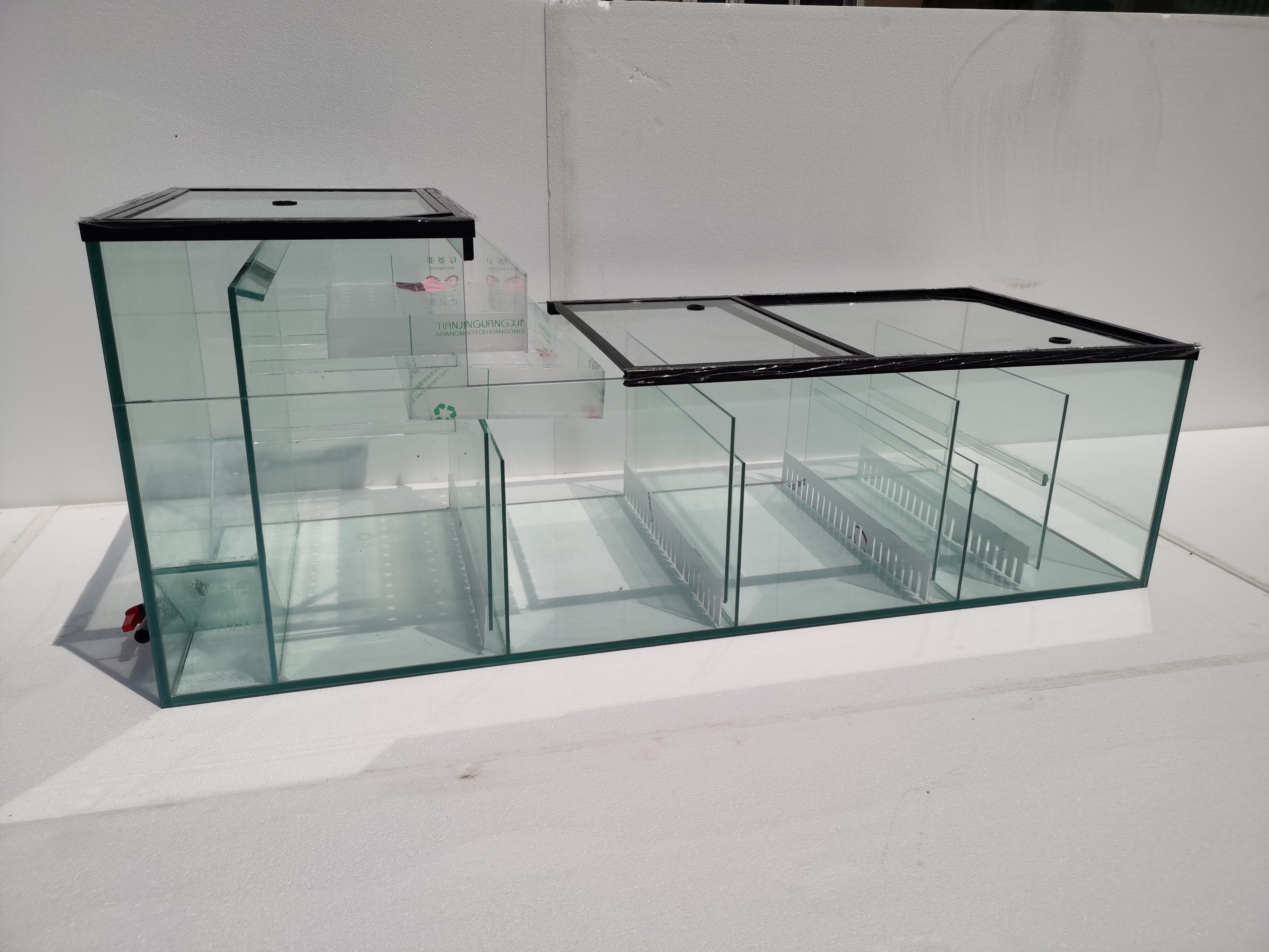 沉淀仓大型鱼缸底滤槽金品玻璃