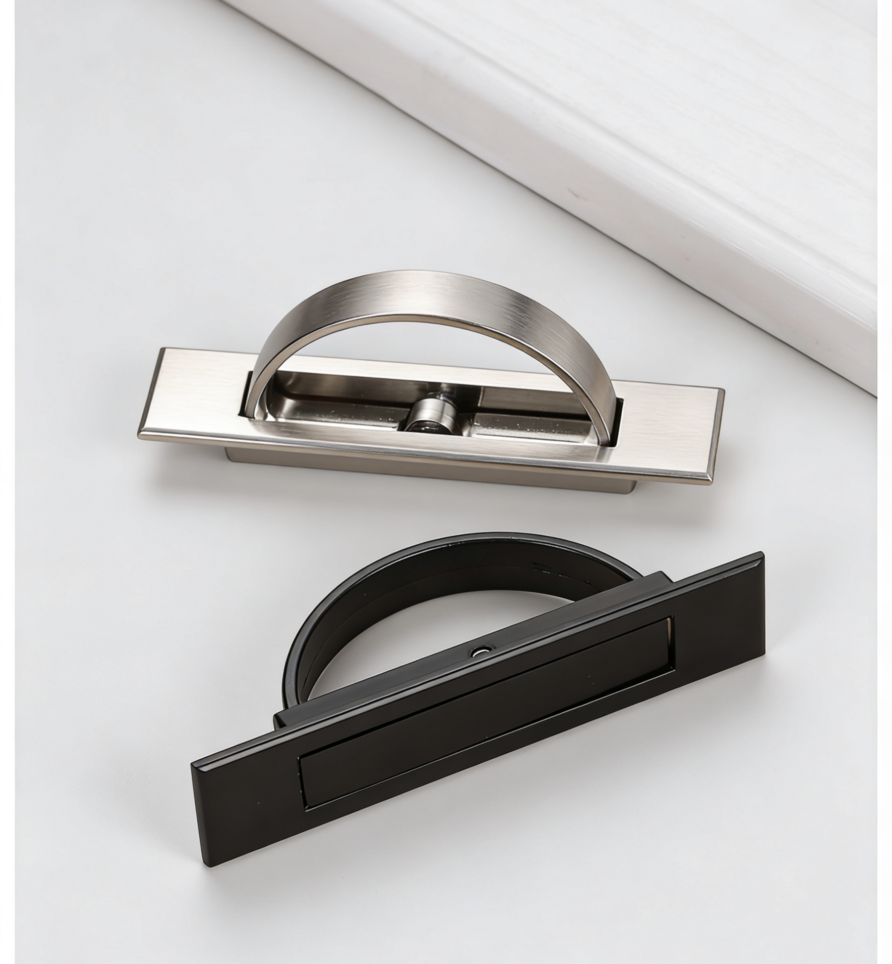 榻榻米拉手隐形暗拉手嵌入式内嵌床盖床板旋转柜门把手隐藏暗扣