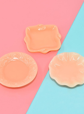 小盘子碟子碗碟微缩食玩DIY饰品过家家道具手工材料