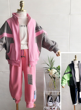 牛哆哆儿童加绒外套冬男女童加厚开衫蝙蝠袖洋气绒衫35806