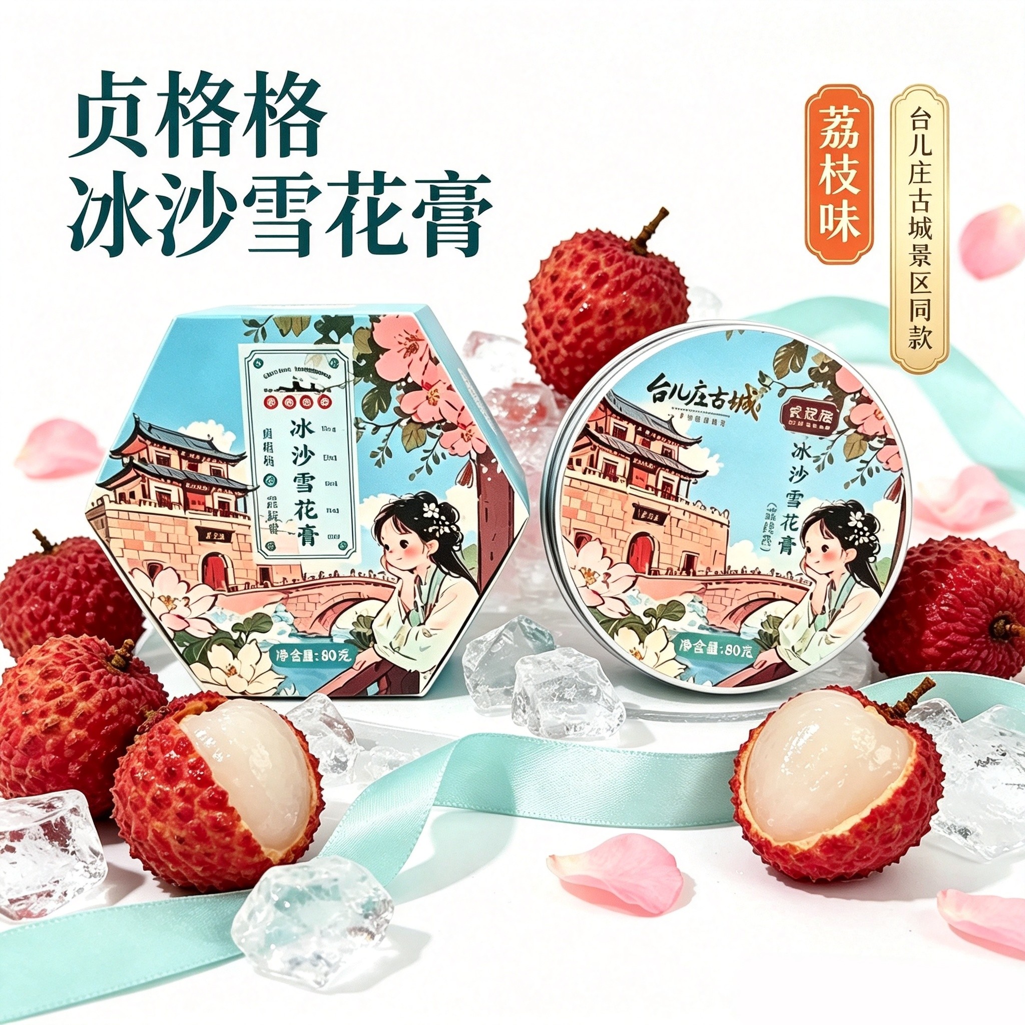 贞格格冰沙雪花膏台儿庄古城定制款保湿补水滋润护肤面霜护手霜