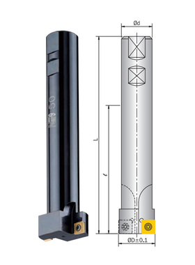 NINE9 低成本4刃口变刃粗搪刀杆99002,刀片N9MT06T203/N9MT11T308