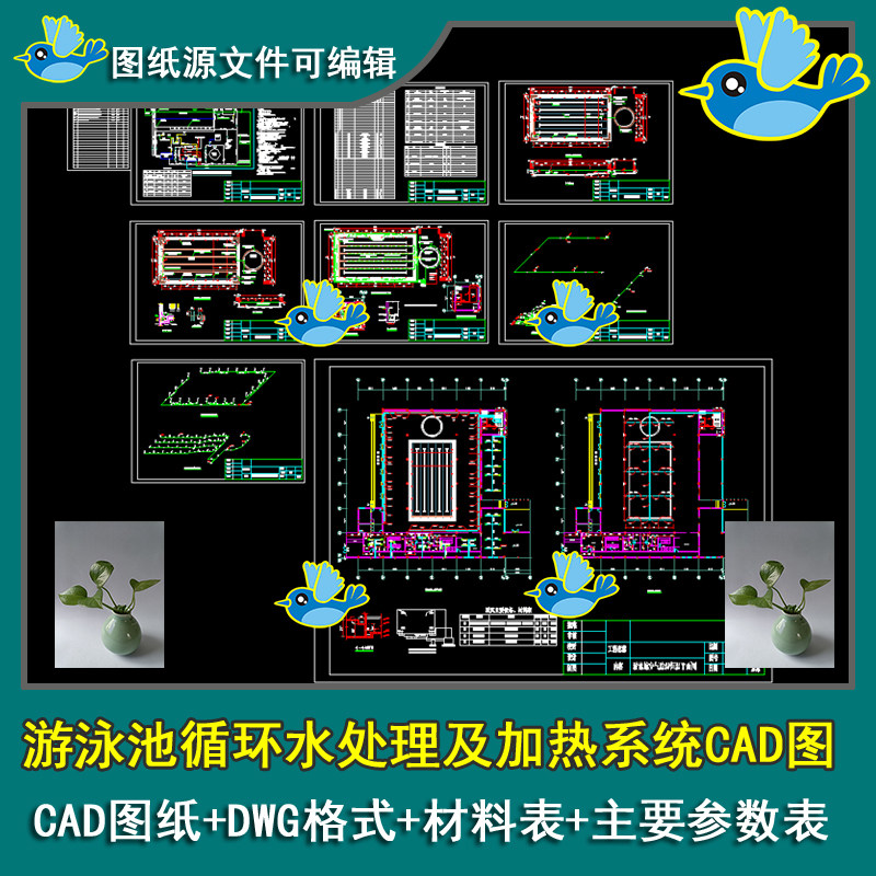 游泳池循环水处理及加热系统方案设计素材/源文件