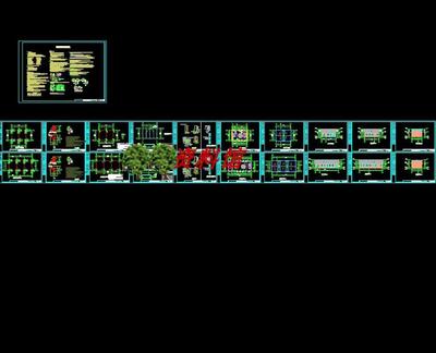钢框架结构j建筑施工图纸两套单层轻钢结构别墅房屋施工CAD图纸