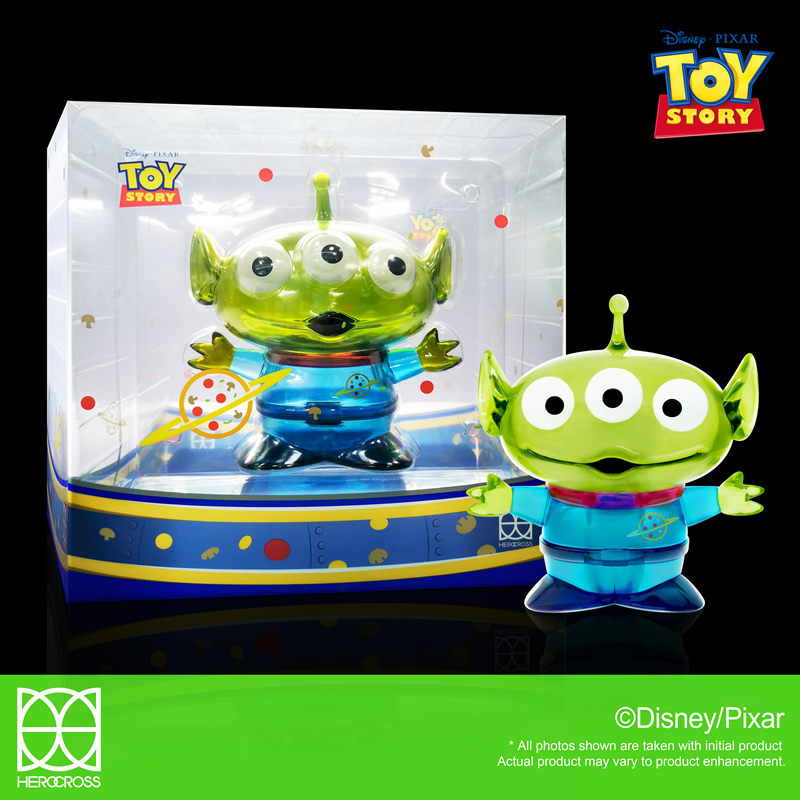 HEROCROSS迪士尼玩具总动员18CM透明三眼仔潮玩手办礼物摆件公仔