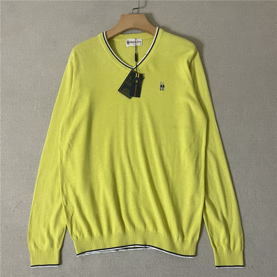 艇家 男款春季新款 纯棉细腻亲肤针织衫薄款毛衣 特价