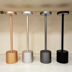 铝合金酒店餐厅可充电LED无绳台灯触摸调光cordless table lamp