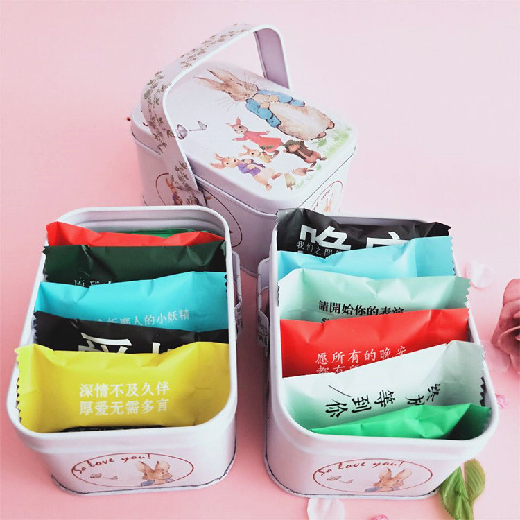 儿童节520情人节糖果高颜值情话表白牛轧糖铁盒装送朋友生日礼物