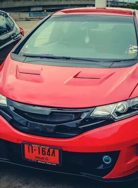 14-19款飞度jsricin前杠GK5大包围改装JS前保险杆配鬼面中网