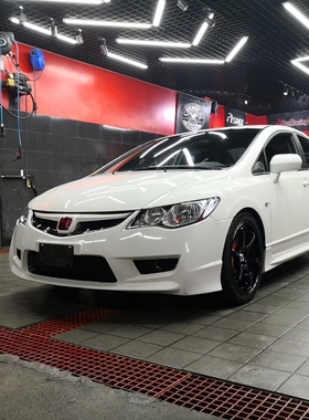 台产思域改思铭改装FD2大包围type PP一体前杠保险杆含中网前铲