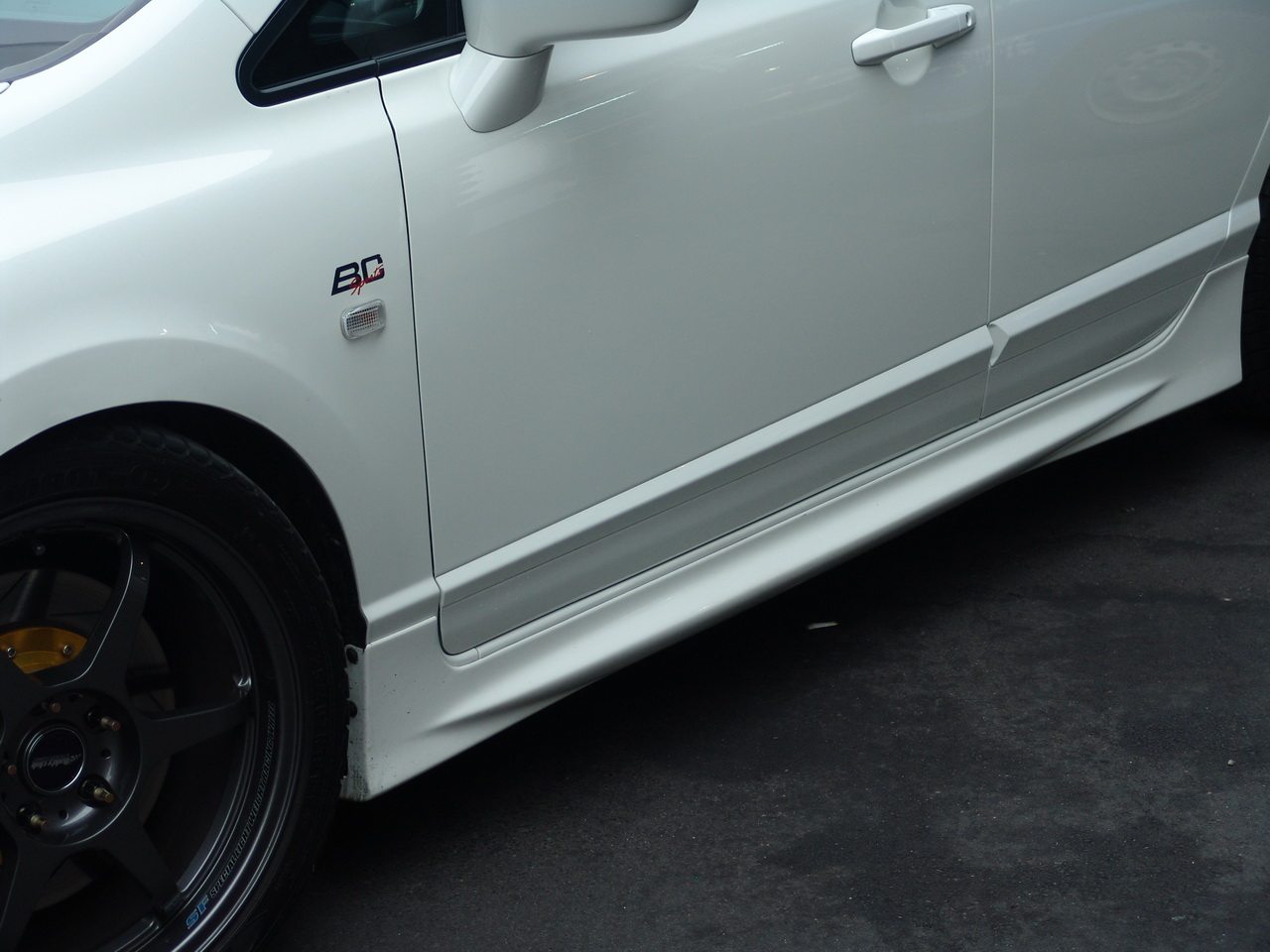 대만산: HONDA 8세대 CIVIC SIMING 수정 FD2 UNLIMITED RR 스타일 사이드 스커트 서라운드 장식 스커트 턱 파우치