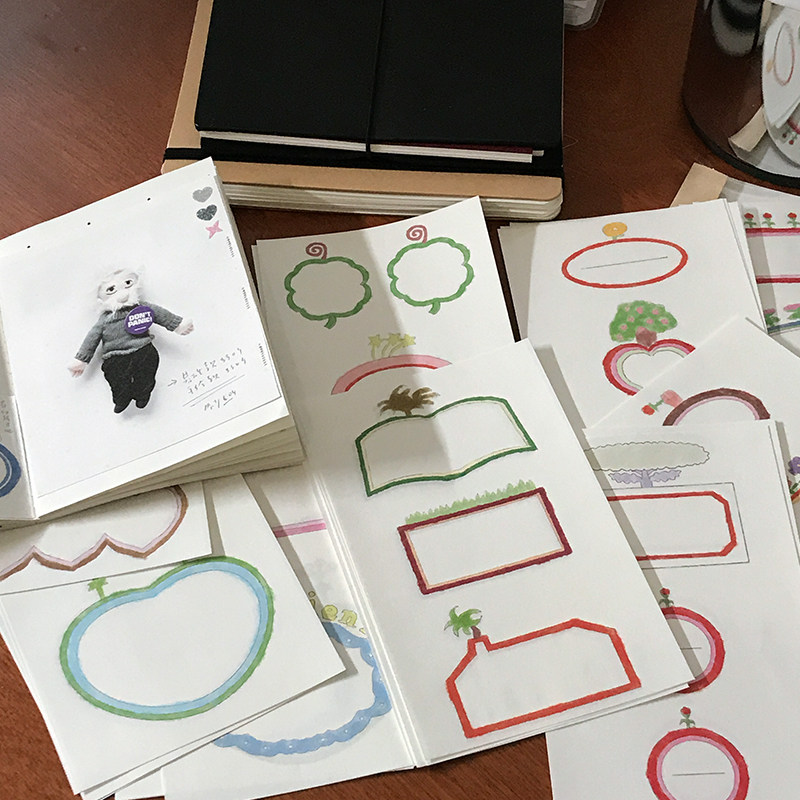 植物标签 60g瑞典牛皮纸单面滑 超薄易皱 9款各5张