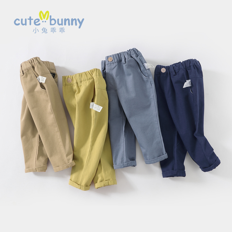 cutebunny宝宝春装1-3-5岁男童休闲裤潮婴儿纯棉长裤小孩裤子洋气