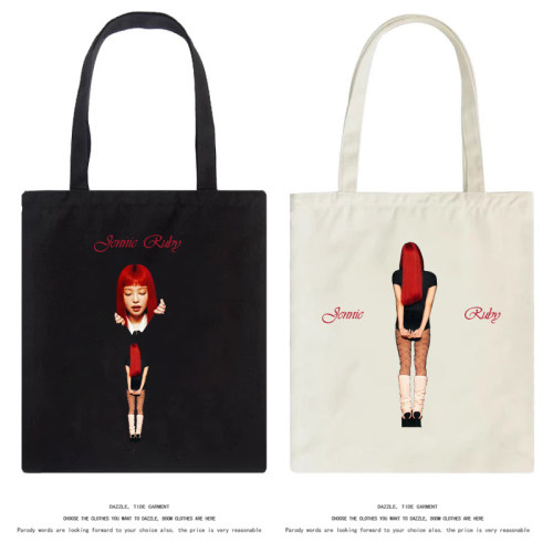 Jennie同款Ruby应援帆布袋