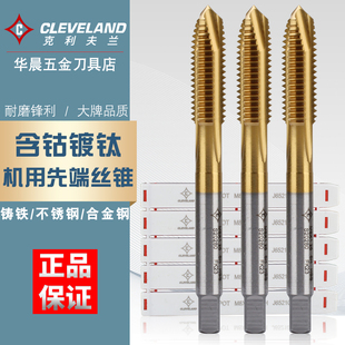 克利夫兰进口镀钛机用丝锥涂层先端丝攻螺尖通孔攻丝不锈钢M2-M16