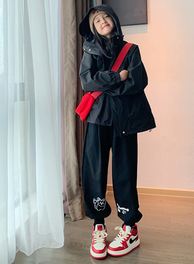 【户外】西西家2025秋童装女童冲锋衣洋气儿童外套上衣潮DF13210