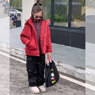 【红出圈】西西家女童2025冬款夹棉连帽冲锋衣儿童休闲外套JX5509