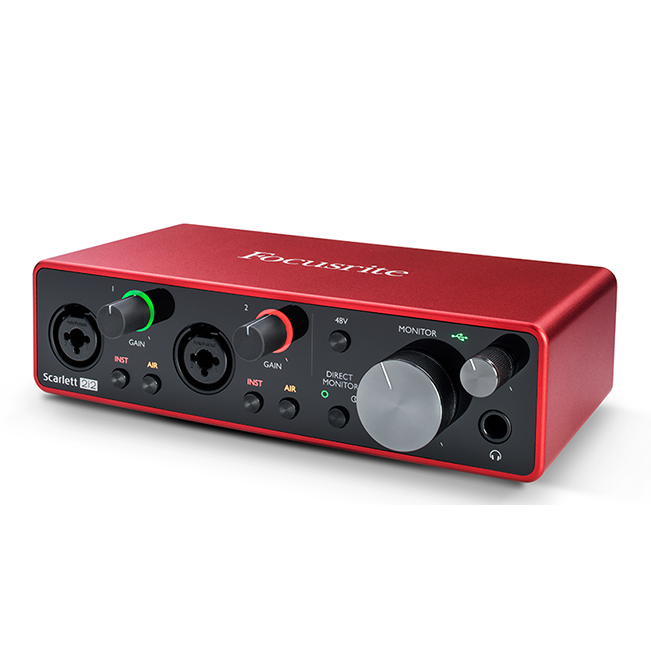 福克斯特 Focusrite 2i2三代配音录音编曲吉他USB专业声卡设备