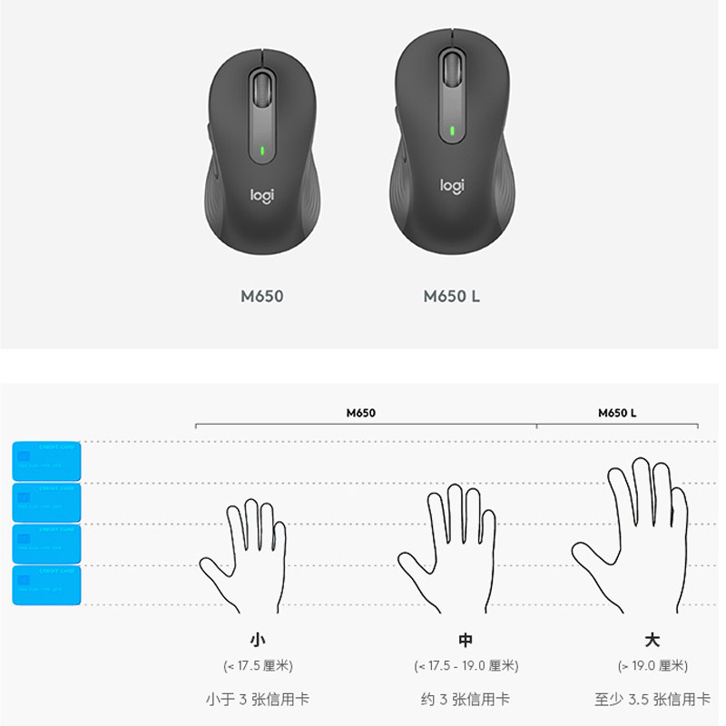로지텍 M650|M650L|M750 무선 마우스 비즈니스 사무실 가정용 컴퓨터 노트북 에너지 절약 개봉