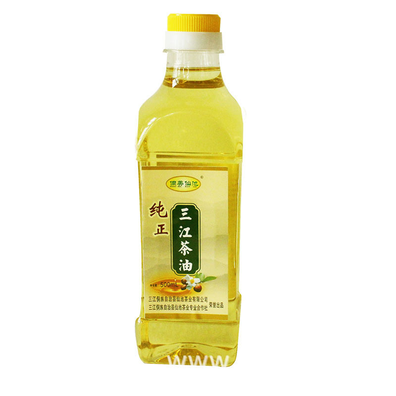 广西三江山茶油500ml瓶装茶籽油婴儿热炒油按摩