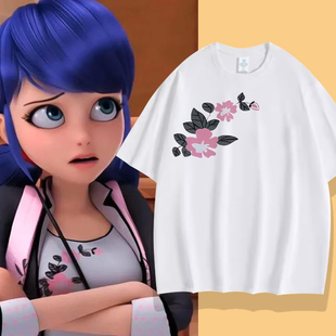 瓢虫少女玛丽娜雷迪同款衣服动漫周边二次元cos服纯棉短袖T恤痛衣
