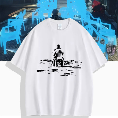 鬼泣5维吉尔大病塑料椅衣服动漫周边二次元纯棉短袖T恤cos服痛衣