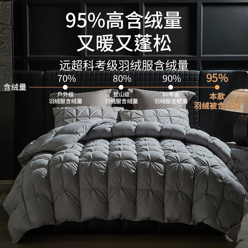 希尔顿酒店专用五星级酒店95白鹅绒羽绒被加厚保暖冬被子春秋四季