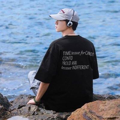 norybrand短袖bdls无界西西里男装goodbai吕小虎260克重磅圆领T恤