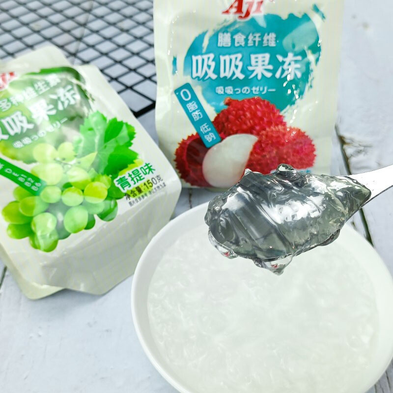 Aji儿童可吸水果味布丁果冻休闲零食小吃0脂肪低钠0能量