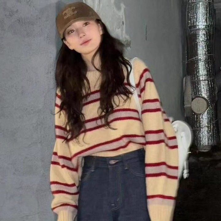 裴秀智同款慵懒风复古毛衣