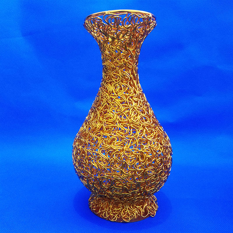 (大花瓶)铝线编制手工制作摆摊家居摆设送礼开业摆件