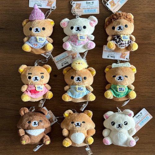 新款20周年轻松熊店长坐姿梅田水玉名古屋可爱宝宝毛绒玩具挂件