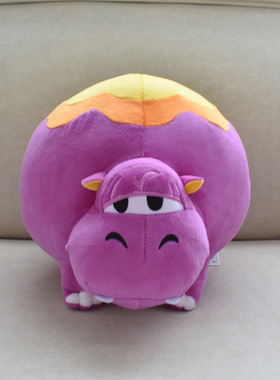 新款玛丽马里奥周边毛绒公仔可爱紫色河马球玩偶毛绒娃娃玩具