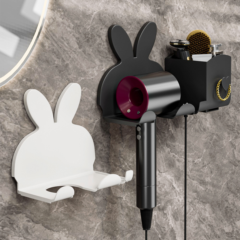 吹风机置物架免打孔卫生间收纳电吹风挂架吹风筒支架浴室家用架]]
