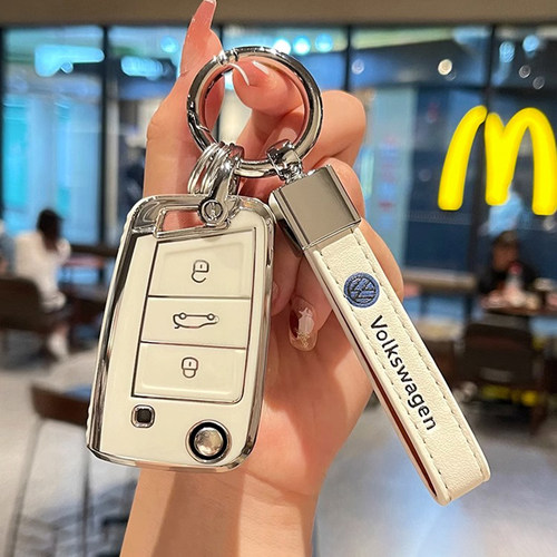 专用大众速腾钥匙套宝来CC迈腾POLO途岳朗逸B8花仙子思皓E10X汽车