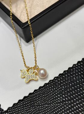 马年海水ak项链，s925银镶6-7mm正圆基本无暇海水ak珍珠