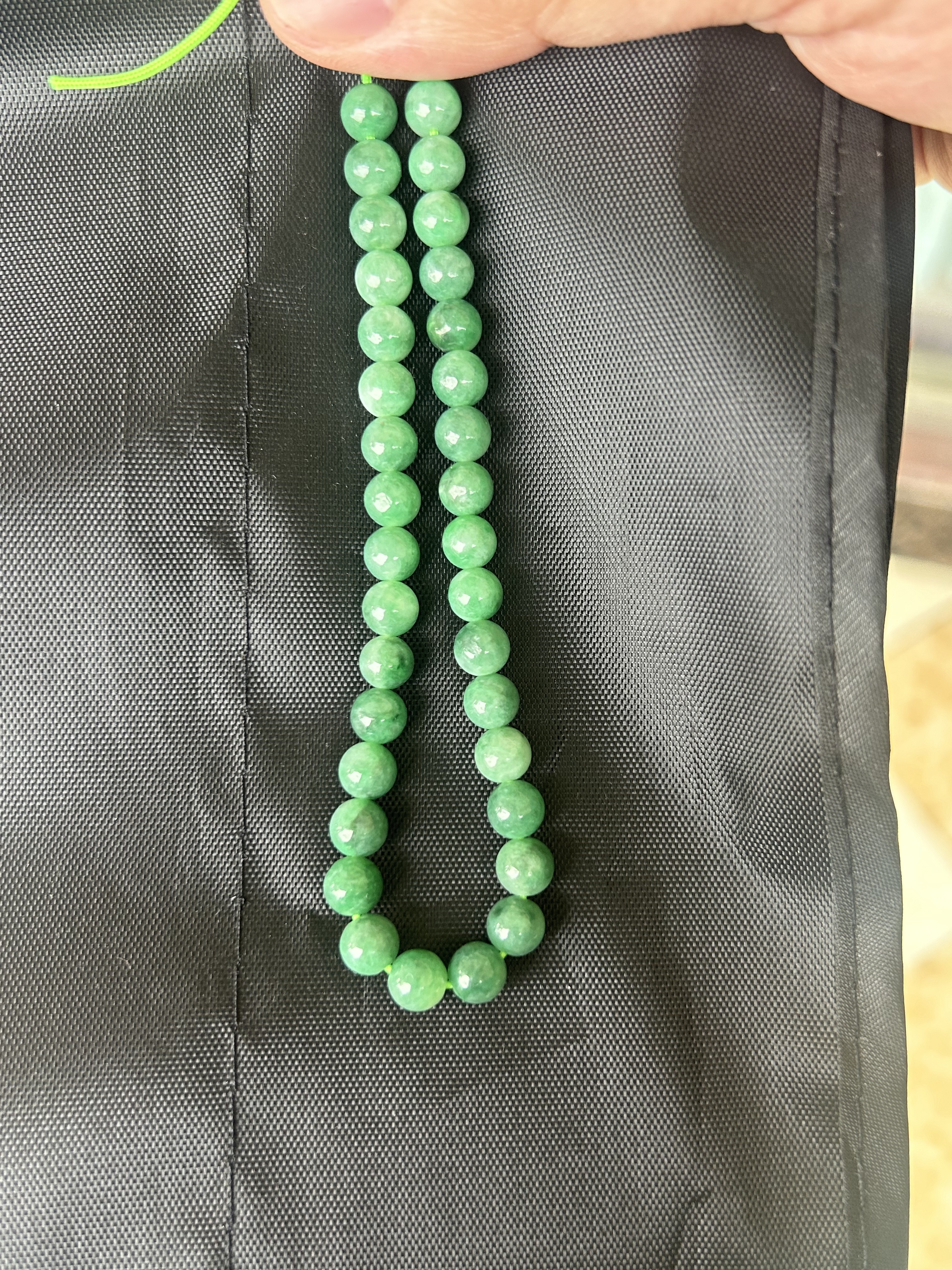 天然翡翠A货6mm手串，长度20cm