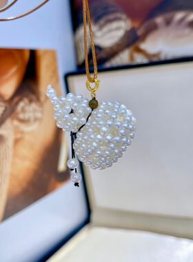 纯手工编织，招财葫芦3-4mm极光淡水ak珍珠